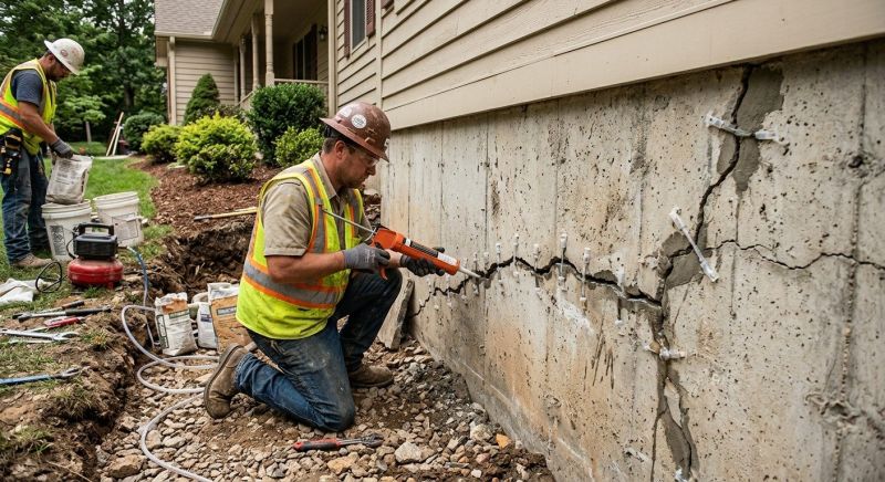 Cracked Foundation Repair in Lawrence, KS