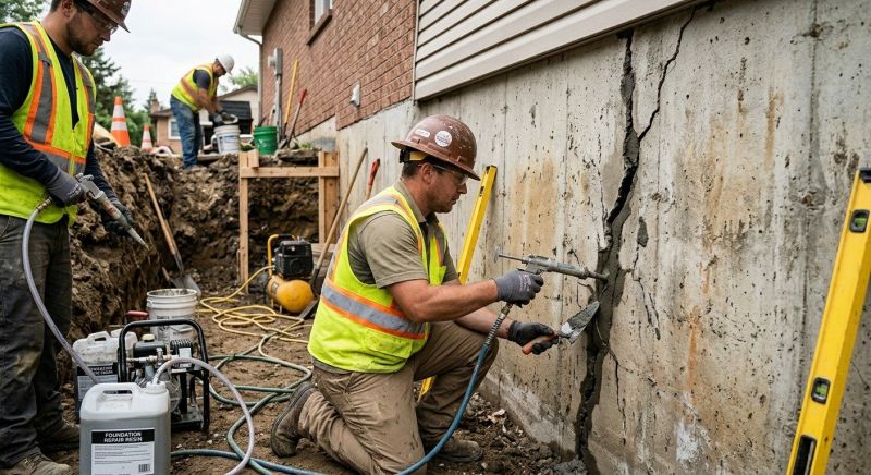 Cracked Foundation Repair in Paola, KS