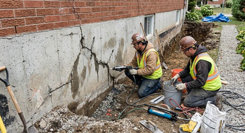 Cracked Foundation Repair in Wellsville, KS