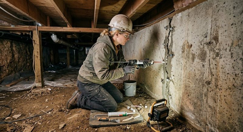 Crawlspace Foundation Repair in Eudora, KS