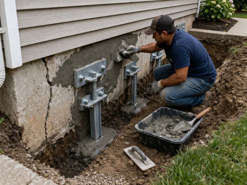 Foundation Pier Repair in Ottawa, KS