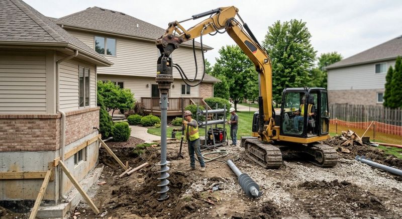 Helical Pile Installation in Ottawa, KS