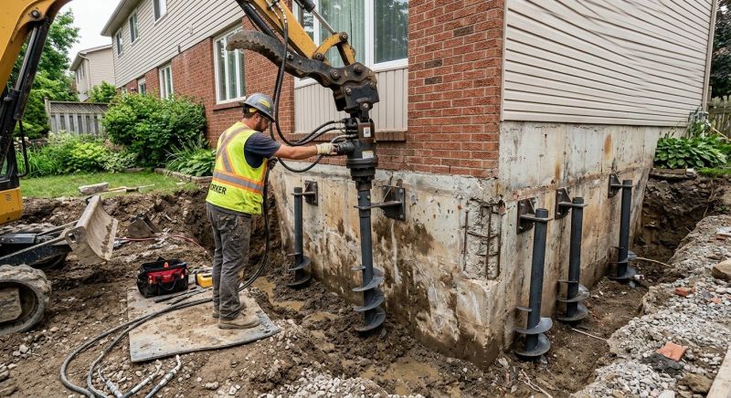 Helical Pile Installation in Ottawa, KS