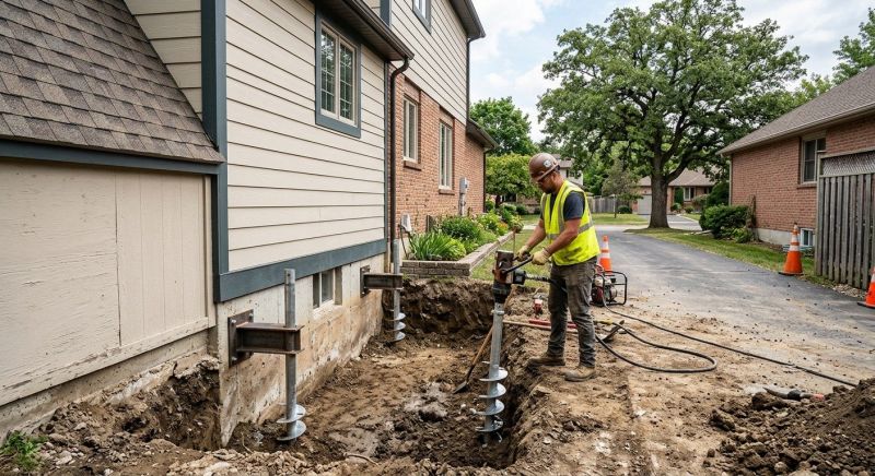 Helical Pile Installation in Ottawa, KS