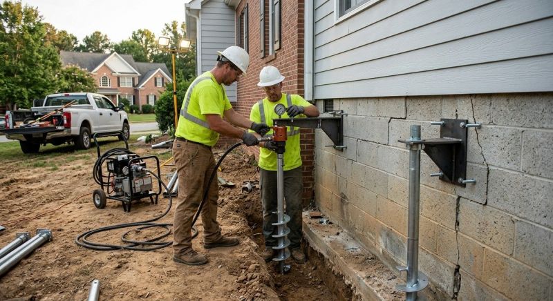 Helical Pile Installation in Ottawa, KS