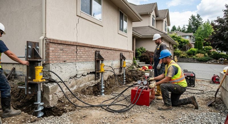 Sinking Foundation Lifting in Ottawa, KS