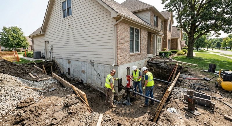 Sinking Foundation Repair in Miami County, KS