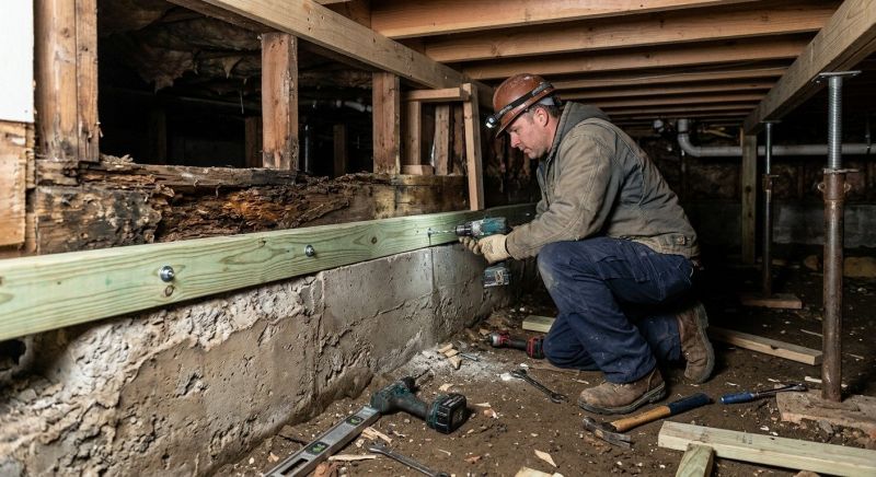 Sinking Foundation Repair in Wellsville, KS